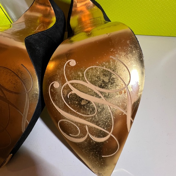 Ted Baker London black suede heels size 7 - Picture 6 of 10